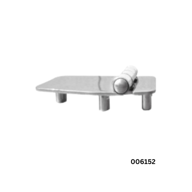 006152 HINGE W/THREAD SHANK M5, AISI 304