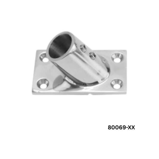 80069-XX RECTANGLE BASE S.S, AISI 316 - 60 DEGREE