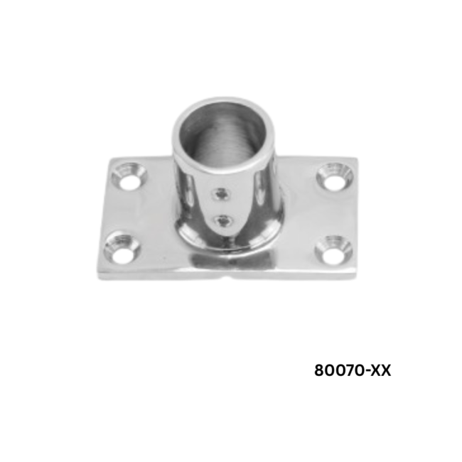 80070-XX UNIVERSAL RECTANGLE BASE S.S, AISI 316 - 90 DEGREE